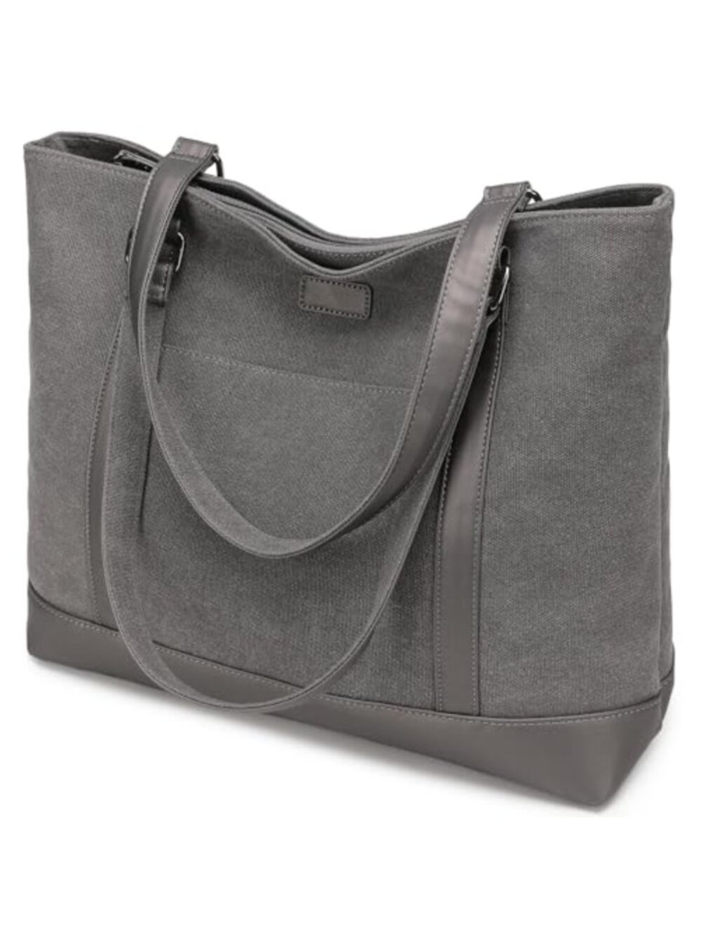 Large Canvas Tote Bag 15.6 Inch Laptop Lightweight Work Briefcase